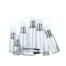 clear 20ml to 100ml Glass Lotion pump Bottle for Travel Cosmetics Sample Storage